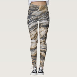 Leggings Yoga del patrón de mármol gris y blanco