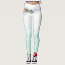 Yoga Hosen - weiss-mint