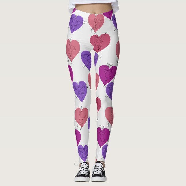 Leggings Yoga poses pattern | Yoga seamless pattern 1 (Anverso)