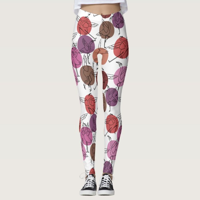 Leggings Yoga poses pattern | Yoga seamless pattern 40 (Anverso)