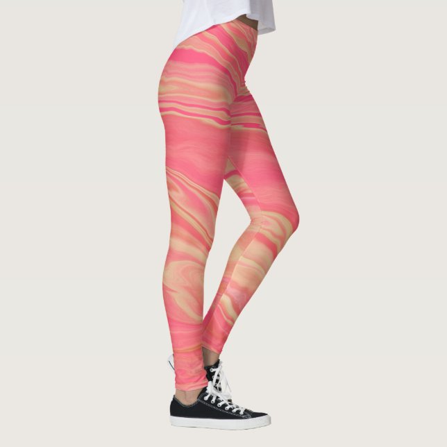 Leggings Yoga rosa moderno contemporáneo (Derecha)