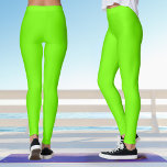 Leggings Yoga verde fluorescente Neon Lime<br><div class="desc">Estas leggings fluorescentes de yoga tienen un color verde neón,  perfecto para celebrar el Día de San Patricio.</div>