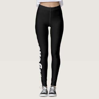 Leggings Yoga y pilates personalizados retro en blanco y ne