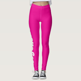 Leggings Yoga y pilates personalizados rosados y retro