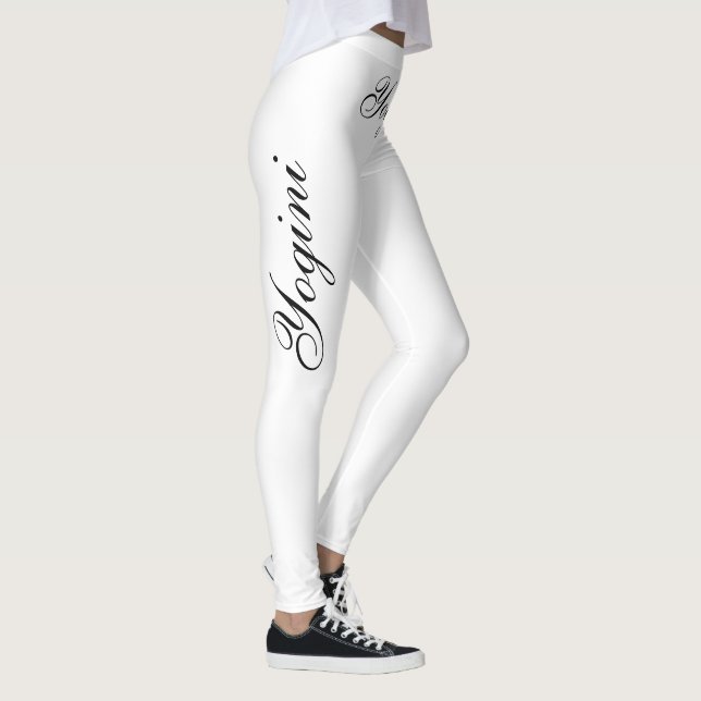 Leggings yogini negro en blanco (Derecha)
