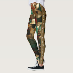 Leggings Yuletide Opulence: Hilos de oro de Navidades