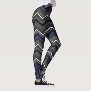 Leggings Zag azul Zig con cinta de opciones...Barr Epstein
