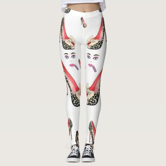 Leggings zapatos de piernas (Anverso)