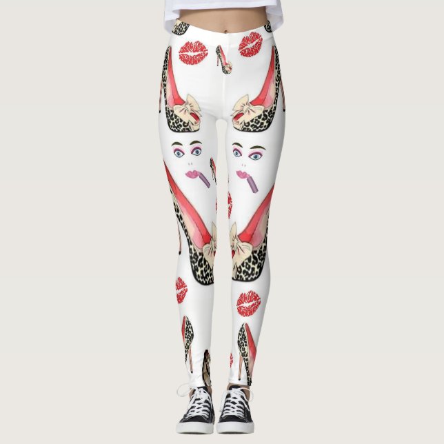 Leggings zapatos de piernas (Anverso)