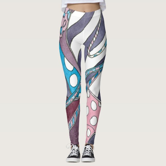 Leggings Zapatos del tacón alto de las polainas de la yoga (Anverso)