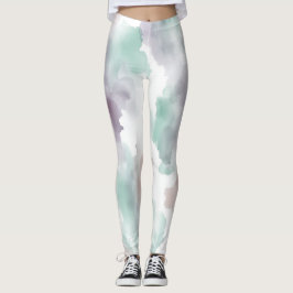 Leggings zarte Aquarellfarben