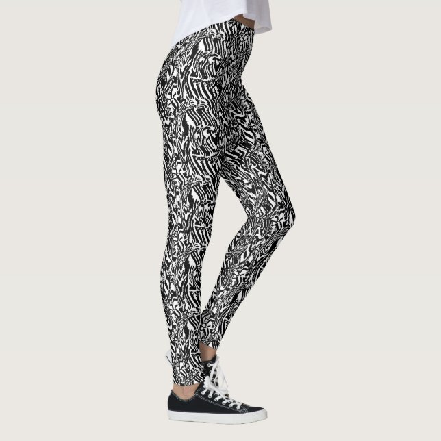 Leggings Zebra Black (Derecha)