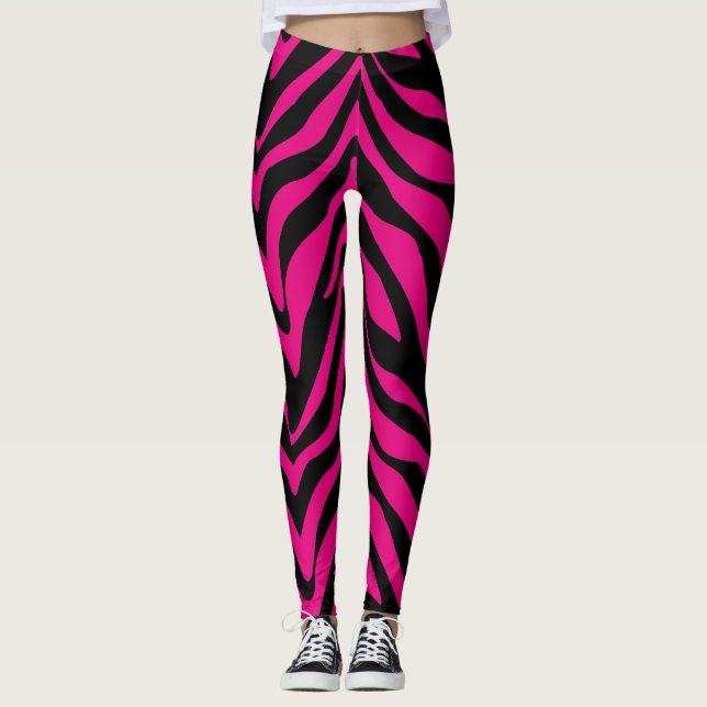 Leggings Zebra Socialita Caliente Rosa (Anverso)