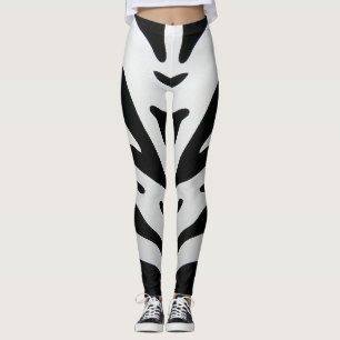 LEGGINGS ZEBRA STRIPTS ABSTRACT