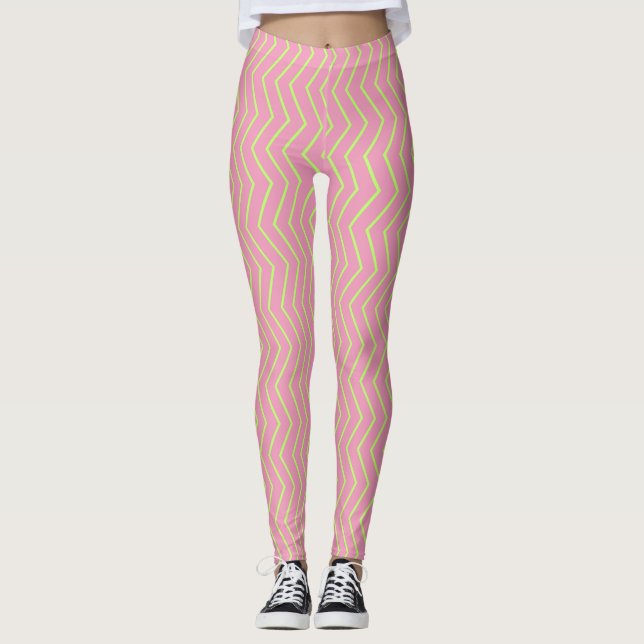 Leggings Zig Zag Amor Rosa (Anverso)