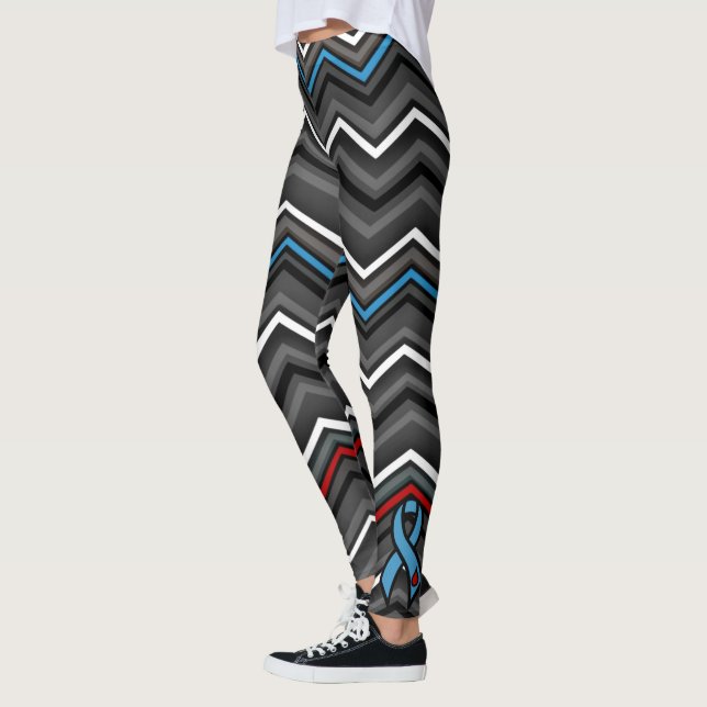 Leggings Zig Zag azul/rojo... Diabetes (Izquierda)