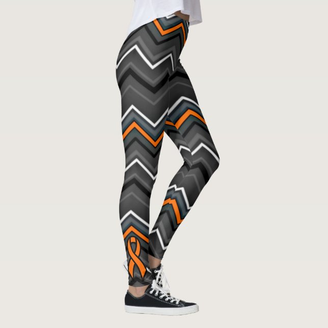 Leggings Zig Zag naranja con cinta de opciones...RSD/CRPS (Derecha)