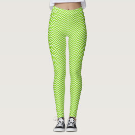 Leggings Zig-Zag verde