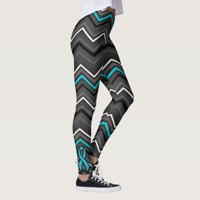 Leggings Zig Zag verde azulado con cinta de opciones...TN (Derecha)