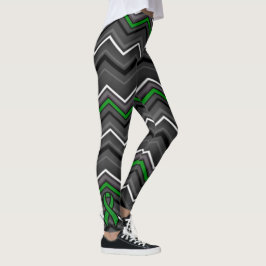 Leggings Zig Zag verde con cinta de opciones...C Diff
