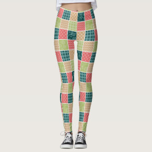 Leggings Zigzag, Chevron, Gingham, Puertos Polka, Patchwork