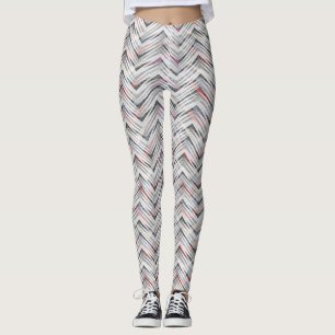 Leggings Zigzag, geométrico, gris, lilac, rosa, negro, tira