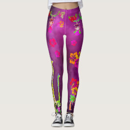 Leggings Zion el mono y las piernas de estiramiento