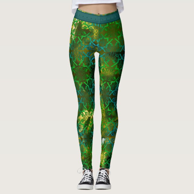 Leggings zócalo en verde (Anverso)