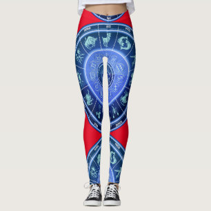 Leggings Zodiac Sun Rótulo Astrología Calendario Thunder_