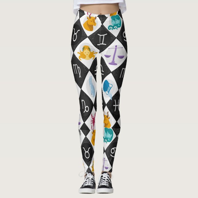 Leggings Zodiac Sun Rótulo Astrología Calendario Thunder_Co (Anverso)