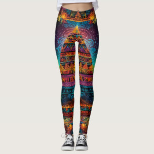 Leggings Zodiac y Aztec Retrato Resumen