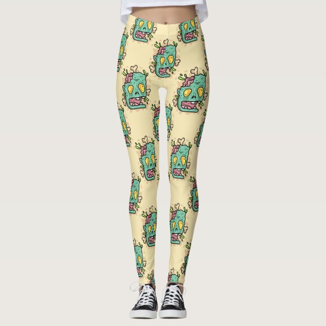 Leggings zombi beige halloween (Anverso)