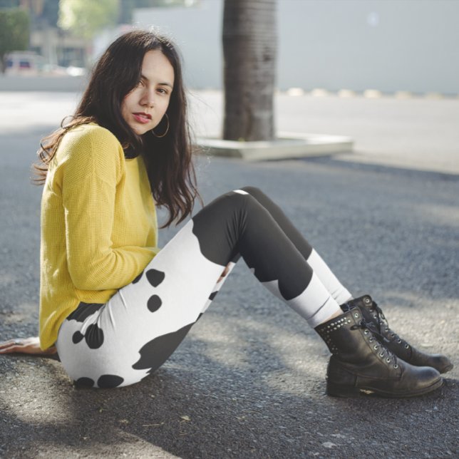 Leggings Zonas blancas y negras de vaca (Subido por el creador)