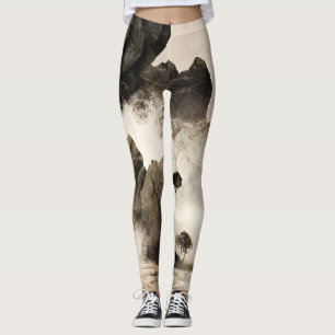 Leggings Zorro Místico de Primavera Montaña Brumosa Minimal