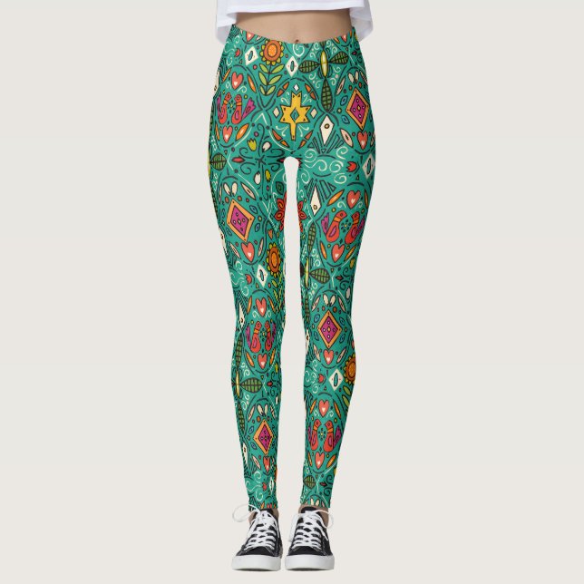 Leggings zoryana verde azulada (Anverso)