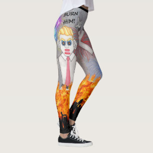 Leggings Zozobra Santa Fe, NM Gloom Away! ¡Quema!