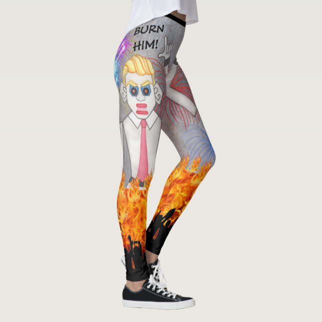 Leggings Zozobra Santa Fe, NM Gloom Away! ¡Quema! (Derecha)