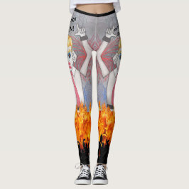 Leggings Zozobra Santa Fe, NM Gloom Away! ¡Quema!