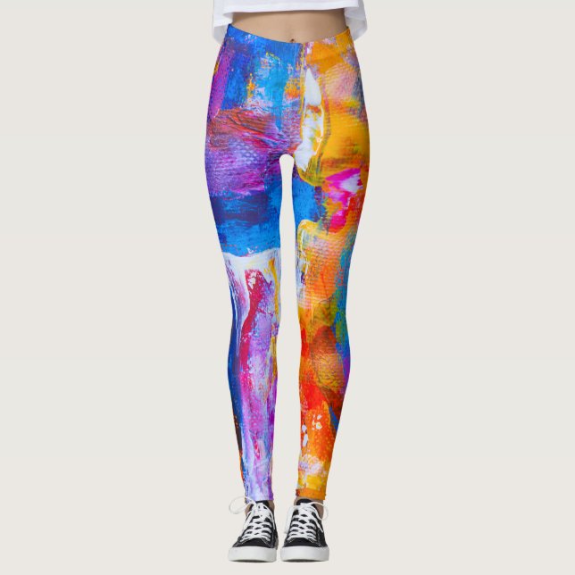leggins arte abstracto en multicolor (Anverso)