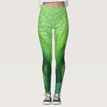 Leggins de hojas verdes