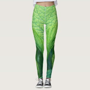 Leggins de hojas verdes