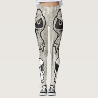 Leggins del cráneo de Halloween