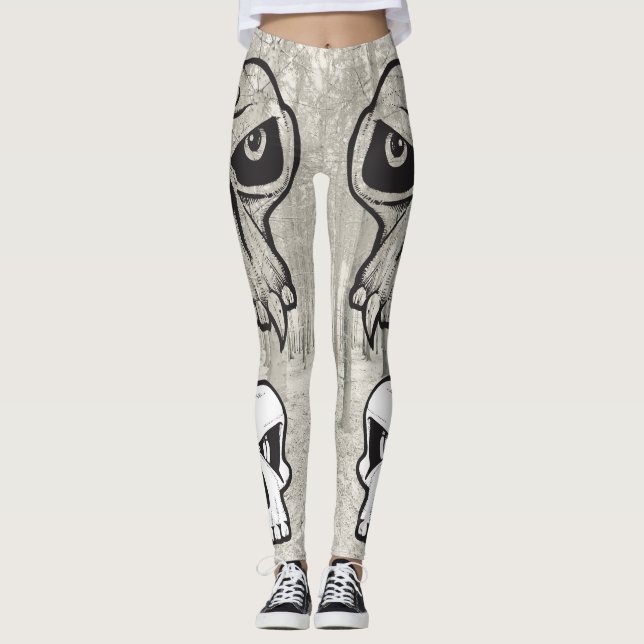 Leggins del cráneo de Halloween (Anverso)