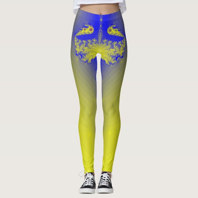 Leggins en estilo de avance amarillo (Anverso)