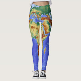 leggins mapa del mundo