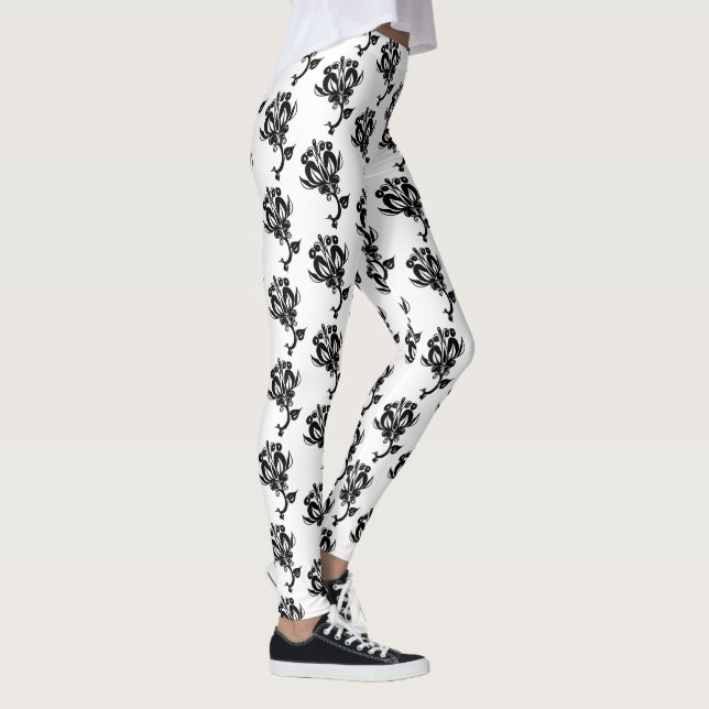 Leggins modernos con Rosas negros (Derecha)