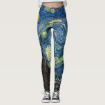 Leggins nocturnos estrellados - Arte Vincent Van G<br><div class="desc">Leggins.</div>