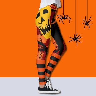 Leguas de Halloween Pantalones de calabaza para ga