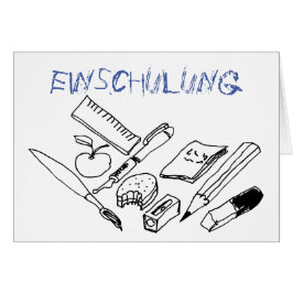 Lehrmittel auf Einladung zur Einschulung