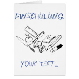 Lehrmittel auf Einladung zur Einschulung